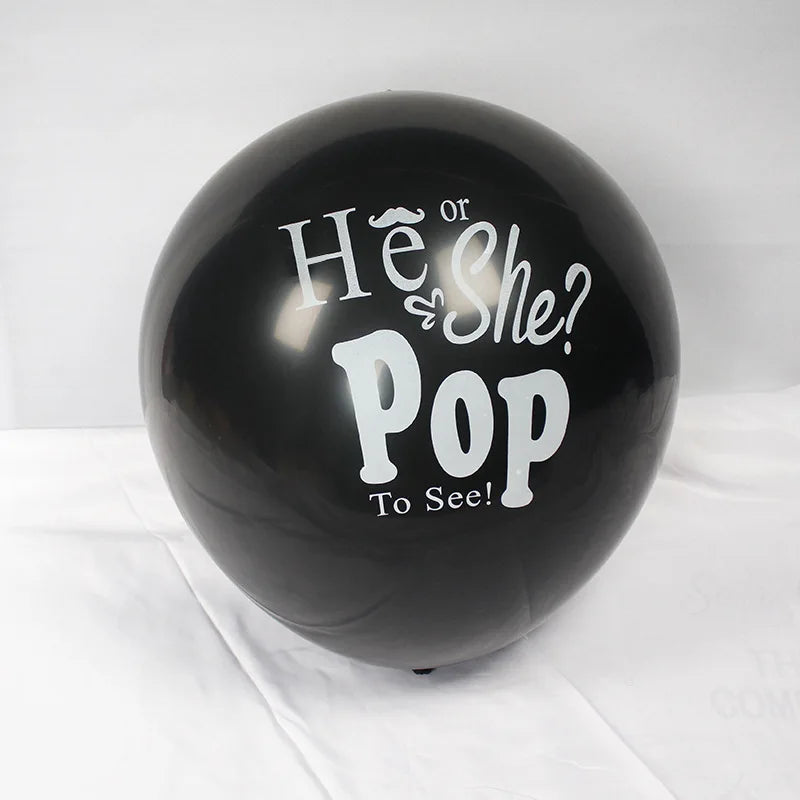 36-Zoll schwarzer Gender-Reveal-Ballon