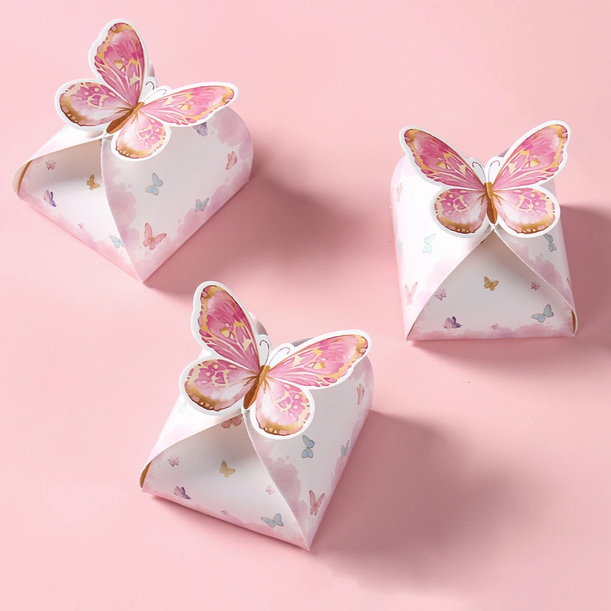Rosa Schmetterling-Geschenktüten