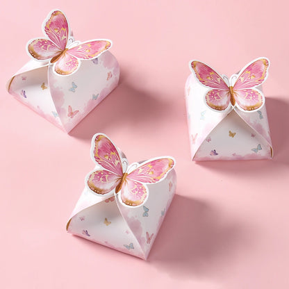 Rosa Schmetterling-Geschenktüten