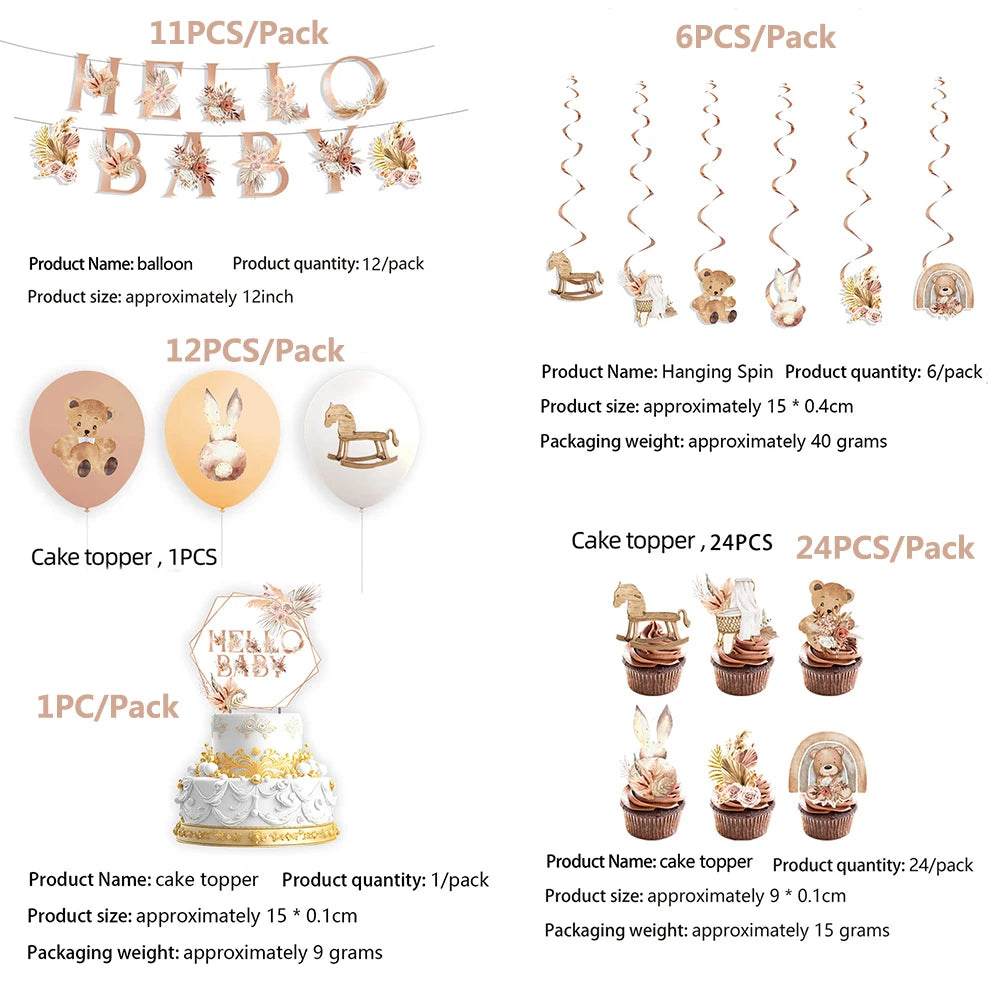 Komplettes Party-Kit Baby Shower