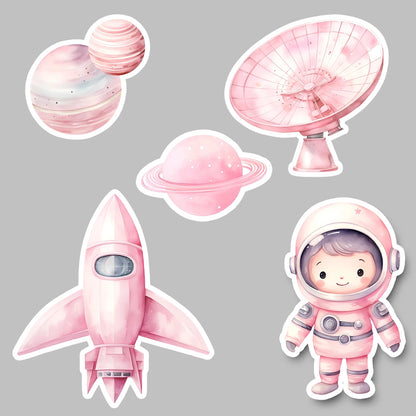 Rosa Astronaut Aufsteller