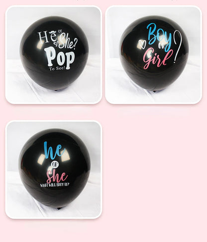 36-Zoll schwarzer Gender-Reveal-Ballon