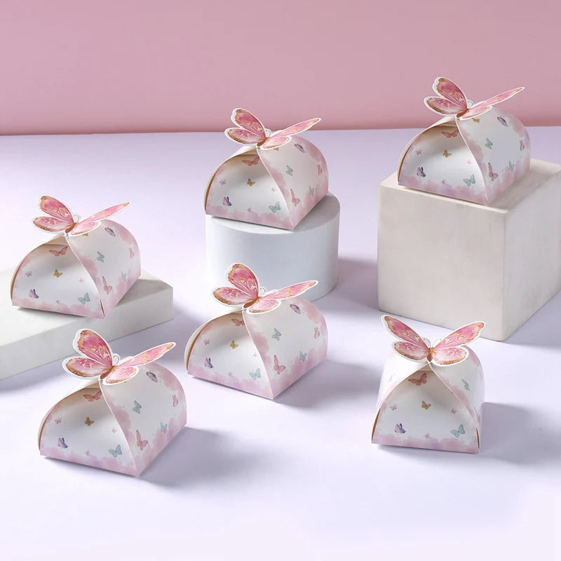 Rosa Schmetterling-Geschenktüten