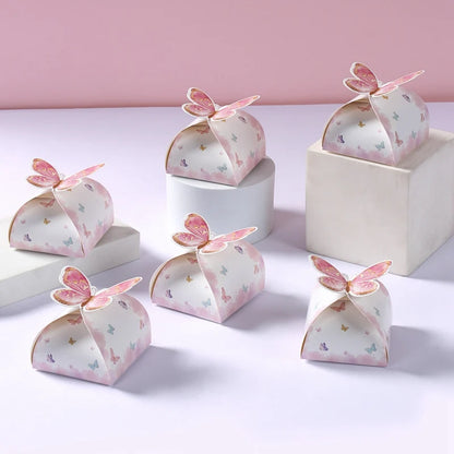 Rosa Schmetterling-Geschenktüten