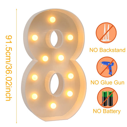 XXL LED Geburtstagszahlen 91,5 cm