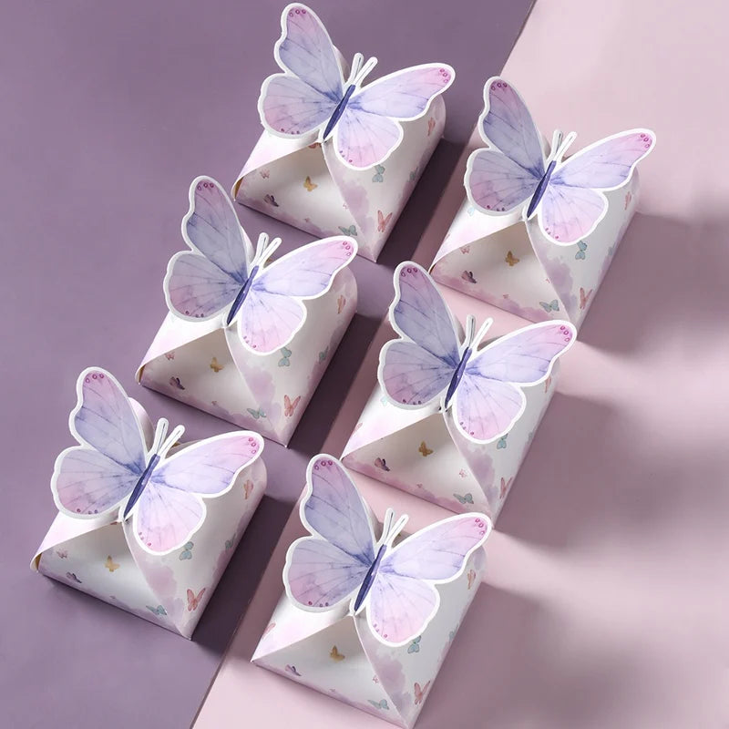 Rosa Schmetterling-Geschenktüten