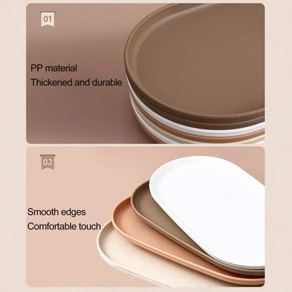 Desserttablett, stapelbares, ovales Serviertablett