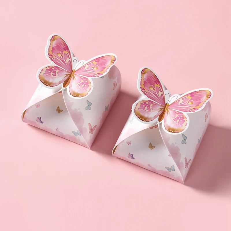 Rosa Schmetterling-Geschenktüten