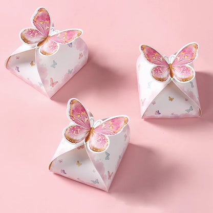 Rosa Schmetterling-Geschenktüten