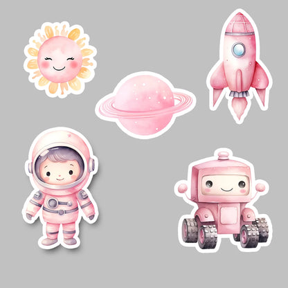 Rosa Astronaut Aufsteller