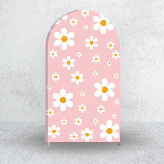 Groovy One Daisy Flower Hintergrund Bezug