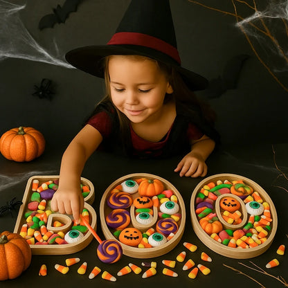 Halloween-Holztablett, Partyteller, Fledermausförmige Palette für Halloween-Dekoration