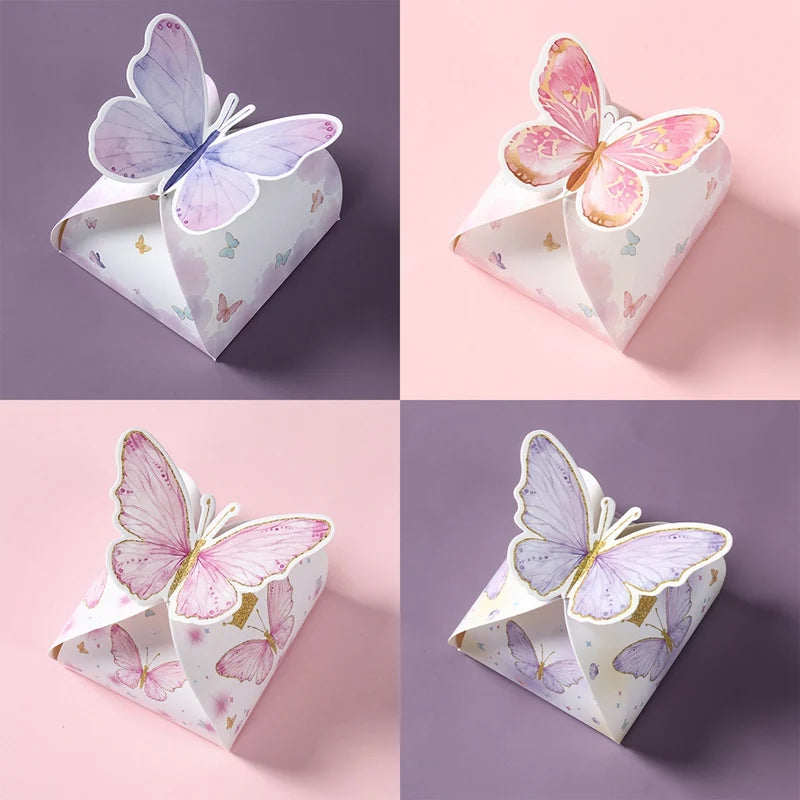 Rosa Schmetterling-Geschenktüten