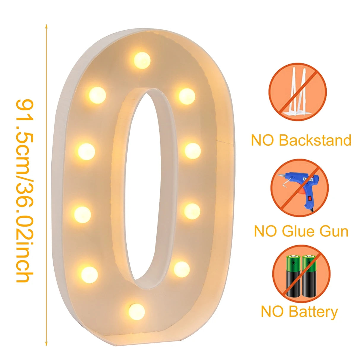 XXL LED Geburtstagszahlen 91,5 cm