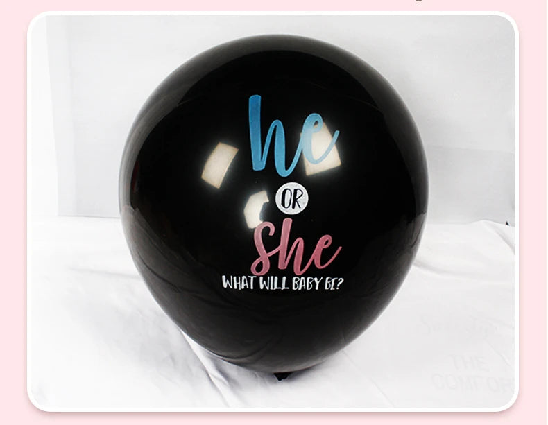 36-Zoll schwarzer Gender-Reveal-Ballon