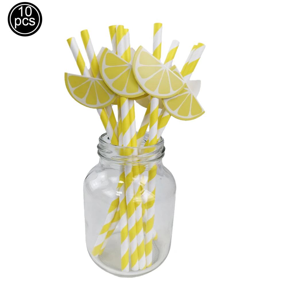 Gelbe Zitronen, Partyzubehör Pappgeschirr