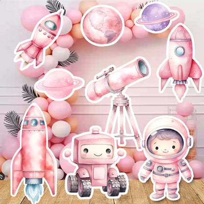 Rosa Astronaut Aufsteller