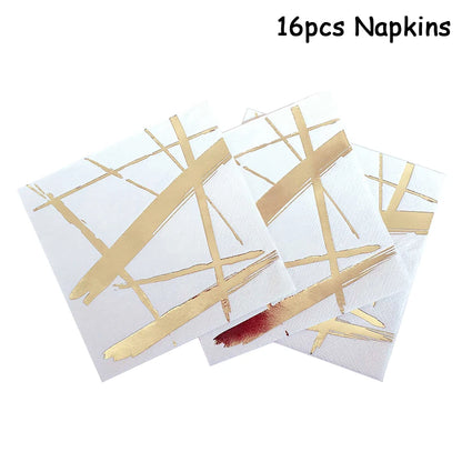 Weißes Thema Party Pappgeschirr