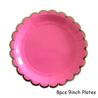 Pink Gold Party Pappgeschirr