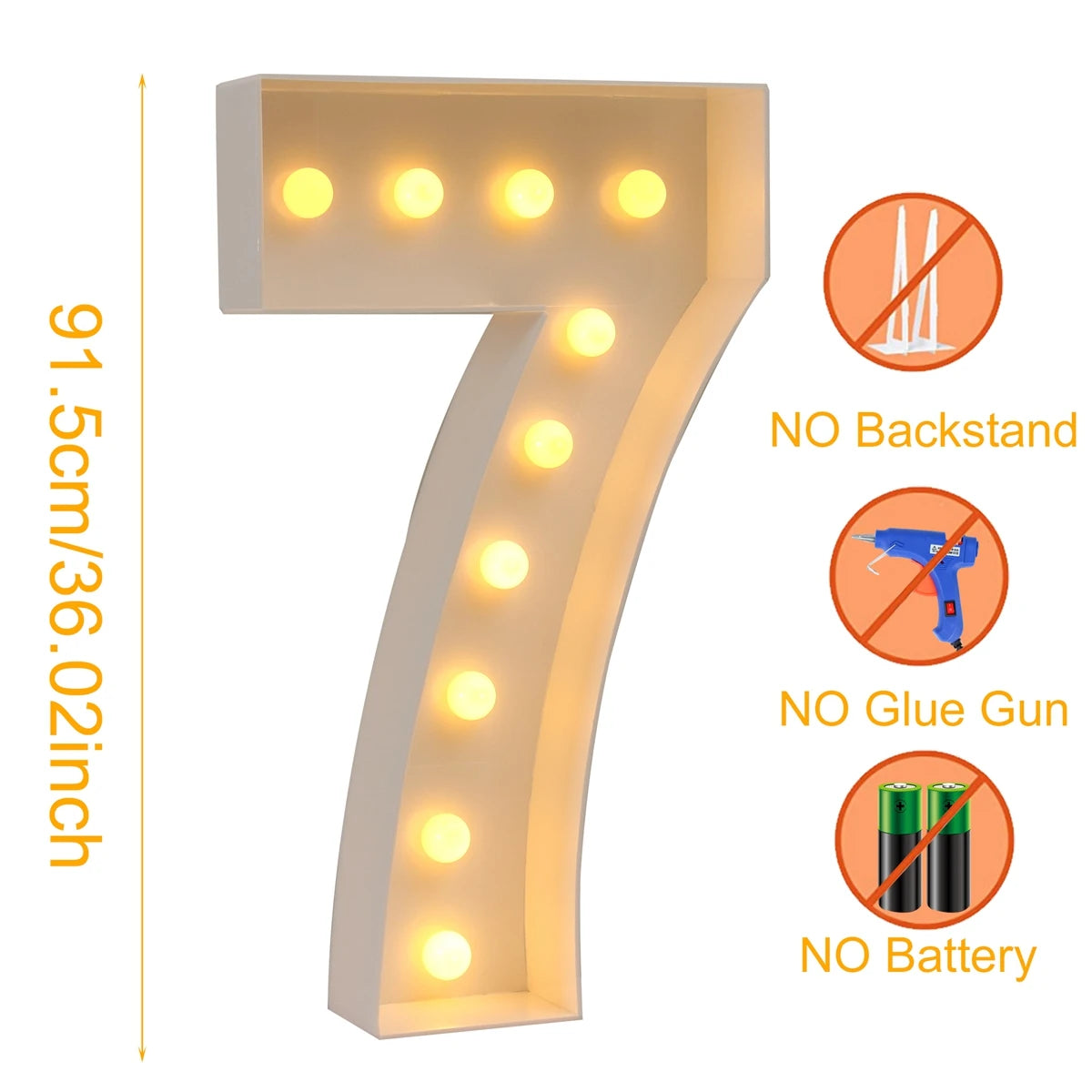 XXL LED Geburtstagszahlen 91,5 cm