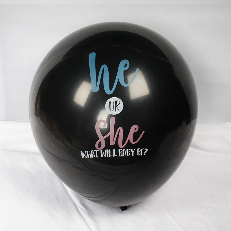 36-Zoll schwarzer Gender-Reveal-Ballon