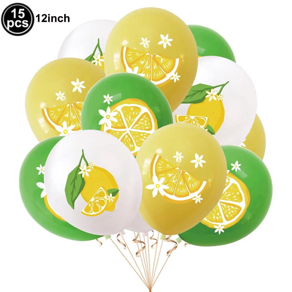 Gelbe Zitronen, Partyzubehör Pappgeschirr