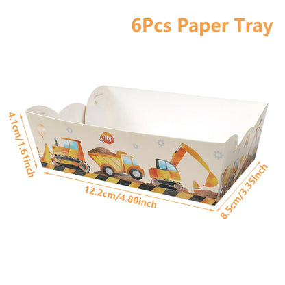 Baustellen Bagger Pappgeschirr