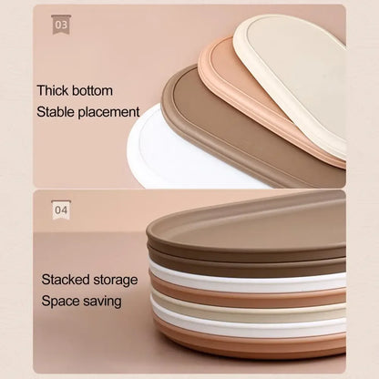 Desserttablett, stapelbares, ovales Serviertablett