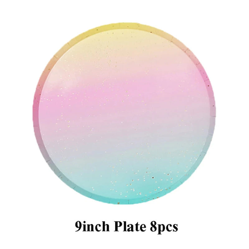 Regenbogen Pappgeschirr