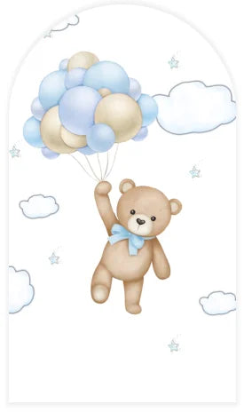 It's a Boy Heißluftballon Bär Hintergrund Bezug