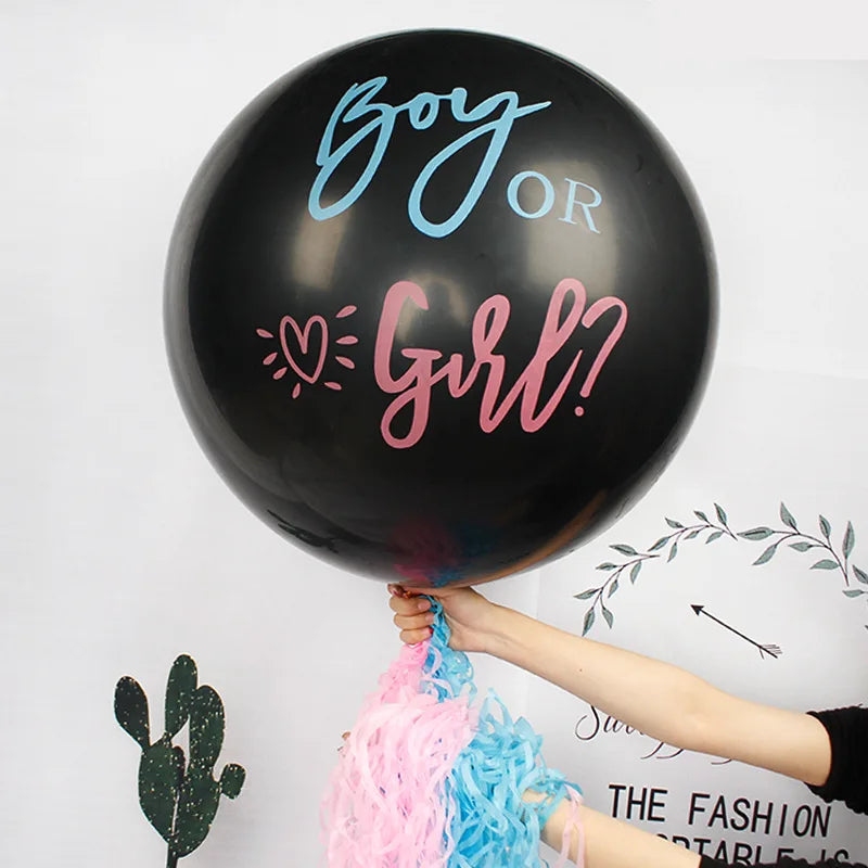 36-Zoll schwarzer Gender-Reveal-Ballon