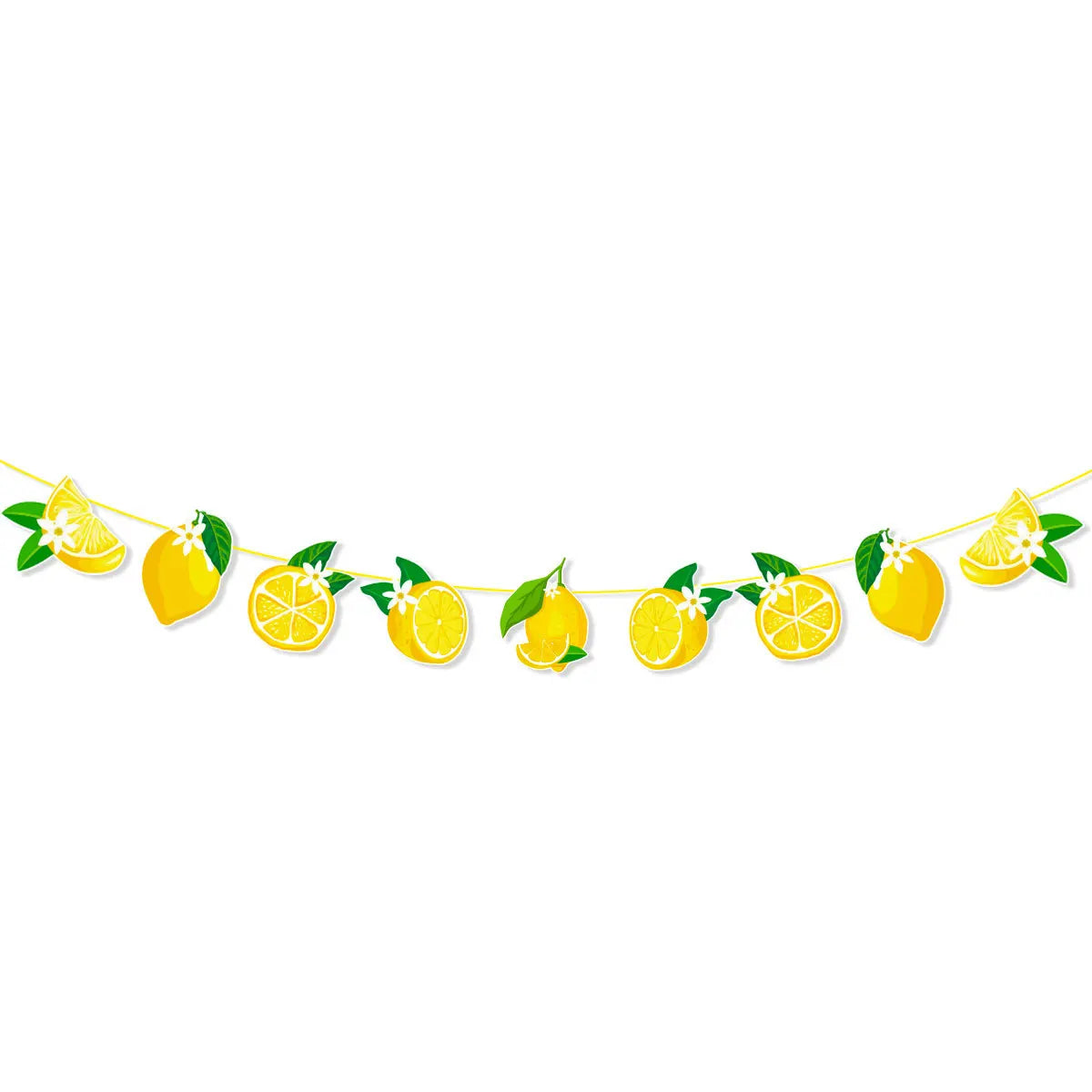 Sommer Obst Banner – Wassermelone, Zitrone, Kirsche & Erdbeere | Hängedeko für Geburtstag & Sommerparty