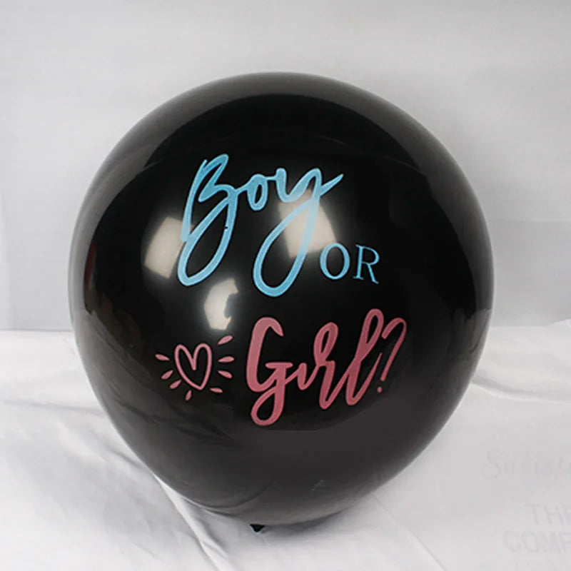 36-Zoll schwarzer Gender-Reveal-Ballon