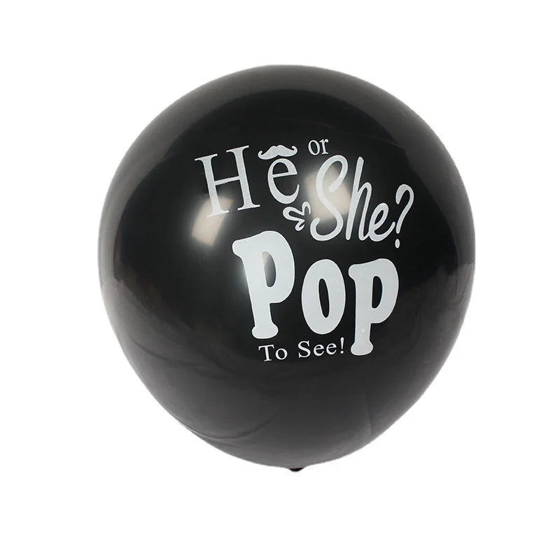 36-Zoll schwarzer Gender-Reveal-Ballon