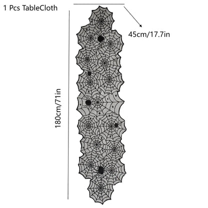 Schwarze Spitze im Spinnennetz-Design