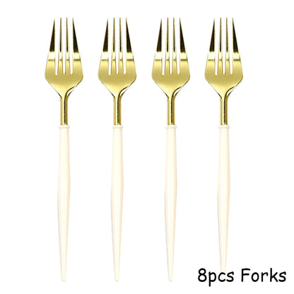 Weißes Thema Party Pappgeschirr