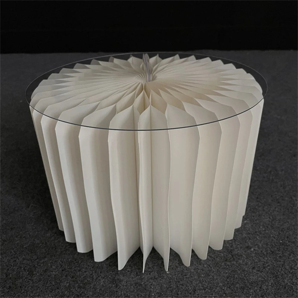 Faltbare Wabenpapier-Säule creme