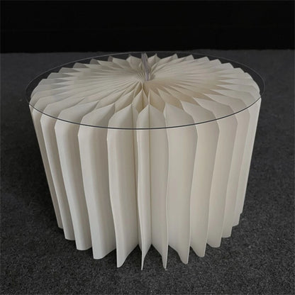 Faltbare Wabenpapier-Säule creme