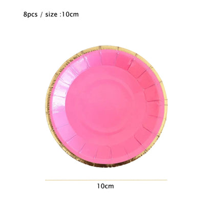 Pink Gold Party Pappgeschirr