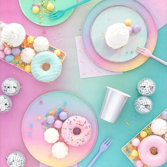 Regenbogen Pappgeschirr