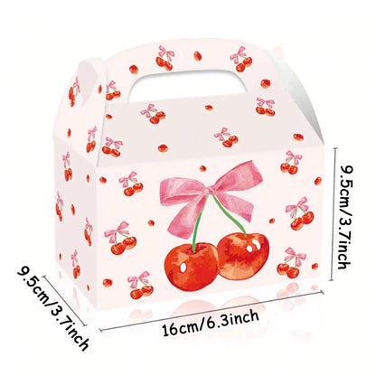4/8 Stück Kirsche Papier Geschenk Boxen