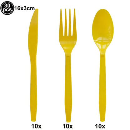 Gelbe Zitronen, Partyzubehör Pappgeschirr