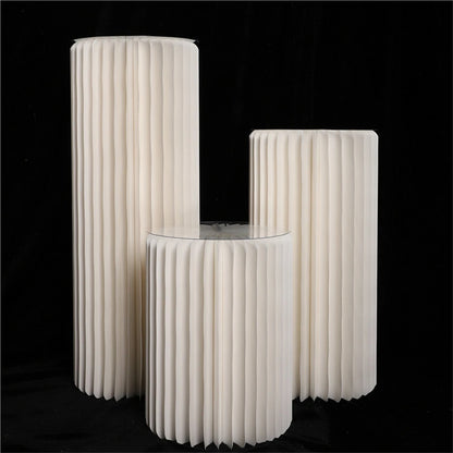Faltbare Wabenpapier-Säule creme