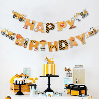 Baustellen Bagger Pappgeschirr