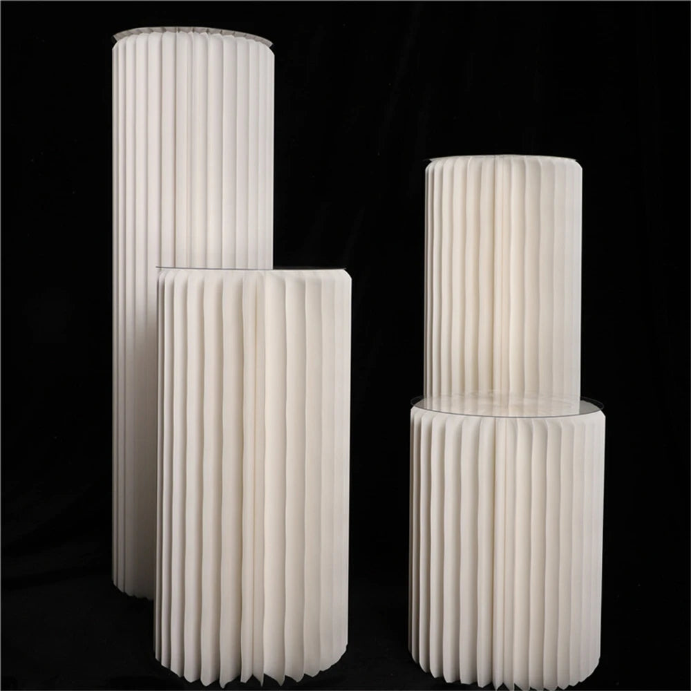 Faltbare Wabenpapier-Säule creme