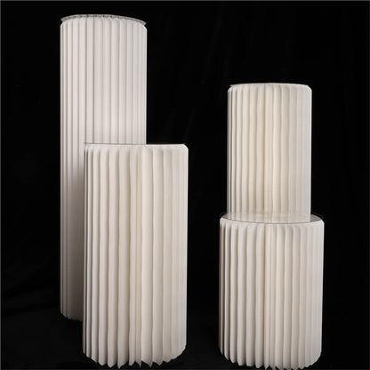 Faltbare Wabenpapier-Säule creme
