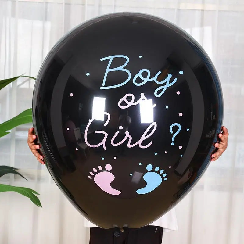 36-Zoll schwarzer Gender-Reveal-Ballon