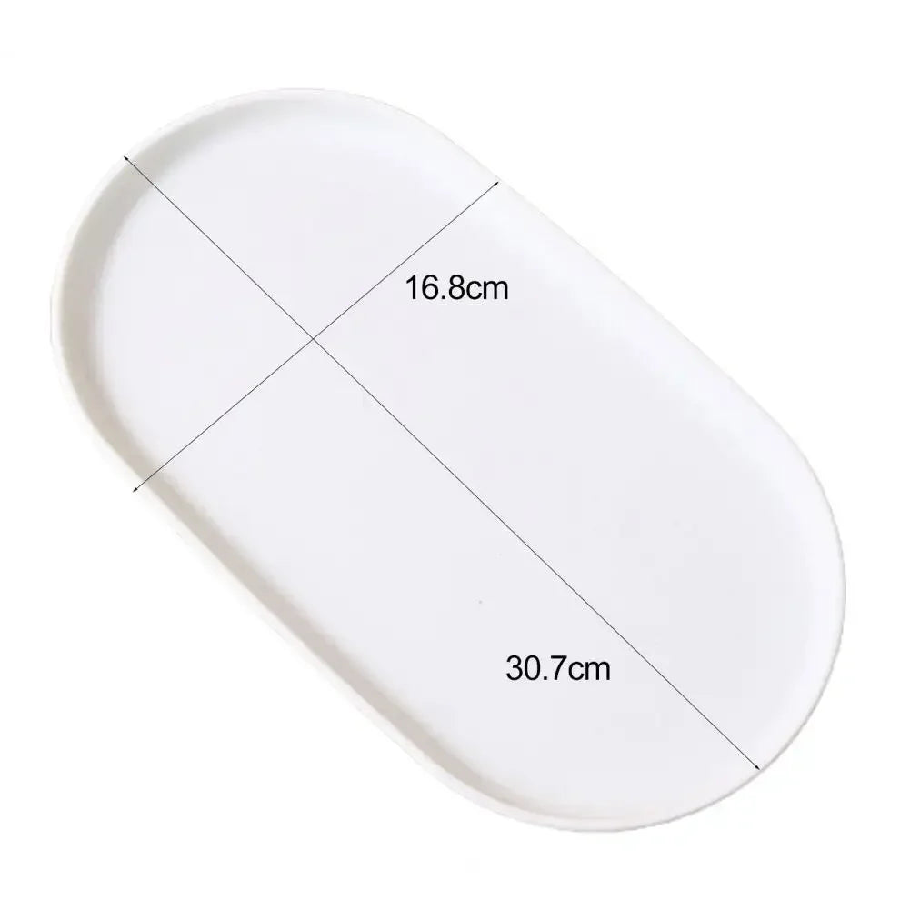 Desserttablett, stapelbares, ovales Serviertablett