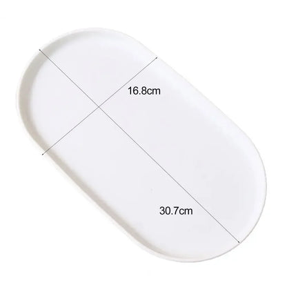 Desserttablett, stapelbares, ovales Serviertablett