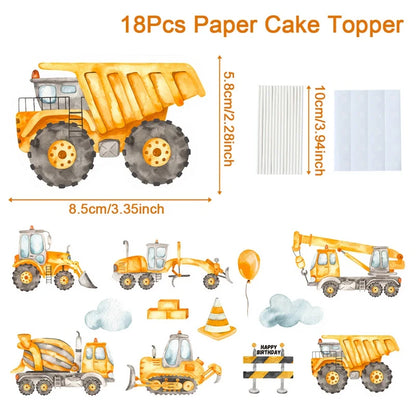 Baustellen Bagger Pappgeschirr